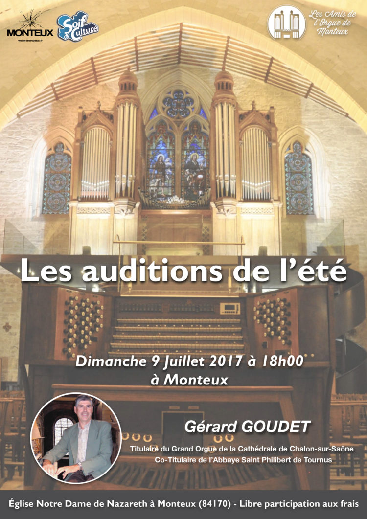 Gerard Goudet Les Auditions de l’Été des Amis de L'Orgue de Monteux